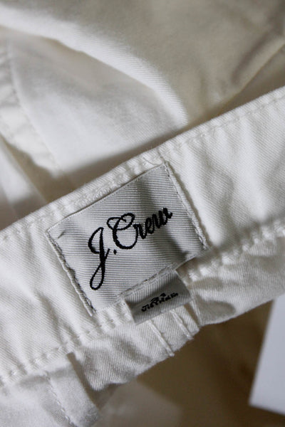 J Crew Womens Slouchy Boyfriend Chino Pants White Cotton Size 31