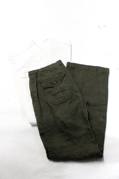 Sanctuary J Brand Women's Linen Straight Leg Pants Green Size 29 28, Lot 2