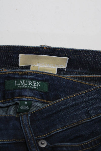 Lauren Ralph Lauren Michael Kors Womens Blue Straight Leg Jeans Size 8 4 Lot 2