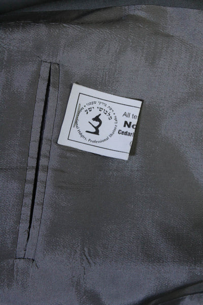 Boss Hugo Boss Mens Wool Notched Collar Three Button Blazer Jacket Gray Size 42S