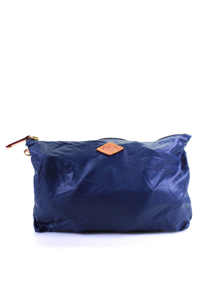 MZ Wallace Women's Zip Closure Nylon Clutch Handbag Blue