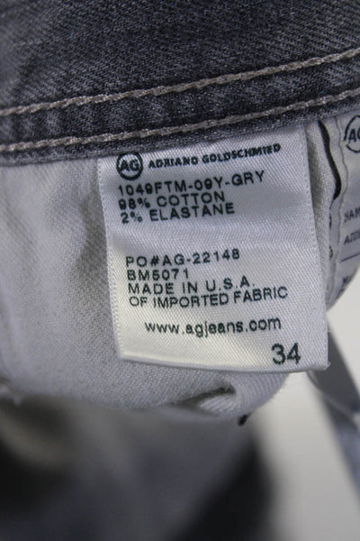 AG Adriano Goldschmied Mens Protege Straight Leg Jeans Gray Denim Size 34