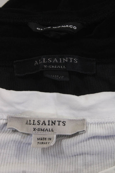 Allsaints Club Monaco Womens Ribbed Pullover Tank Tops Black Size XS S Lot 3