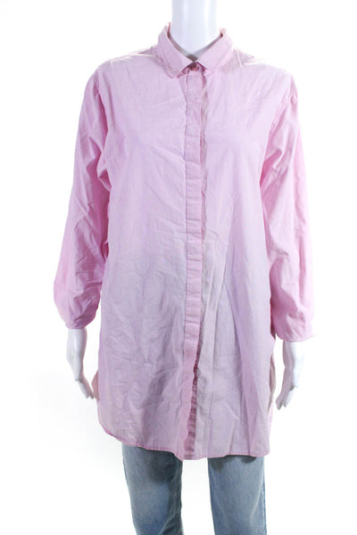 Boden Womens Long Sleeve Hidden Placket Button Up Shirt Blouse Pink Size 14