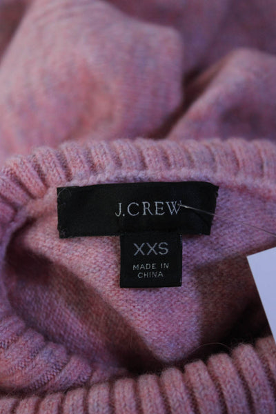 J Crew Womens Turtleneck Oversize Pullover Boxy Sweater Pink Size XXS