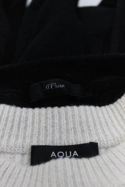 J Crew Aqua Womens Crew Neck Crop Cashmere Wool Sweater Size XS Lot 2