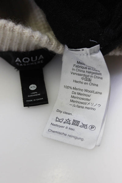 J Crew Aqua Womens Crew Neck Crop Cashmere Wool Sweater Size XS Lot 2