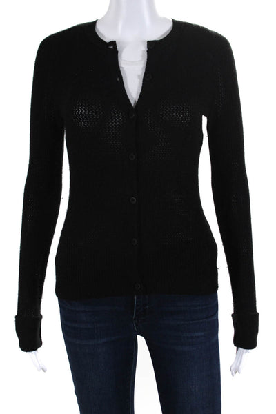Inhabit Womens Cashemere Button Down Cardigan Sweater Black Size Petite