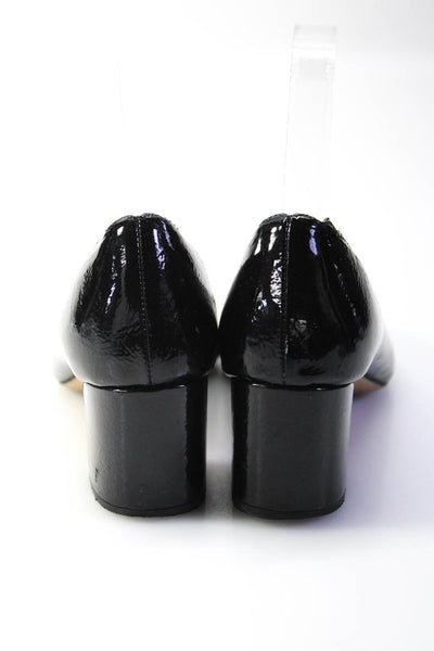 Chloe Womens Patent Leather Slide On Pumps Black Size 35.5 5.5