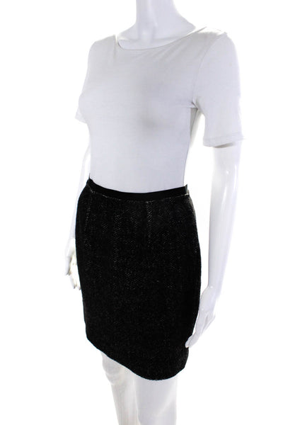 Etoile Isabel Marant Womens Wool Woven Unlined Short A-Line Skirt Black Size 1