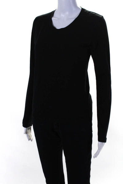 Ivan Grundahl Women's Crewneck Long Sleeves Blouse Black Size S