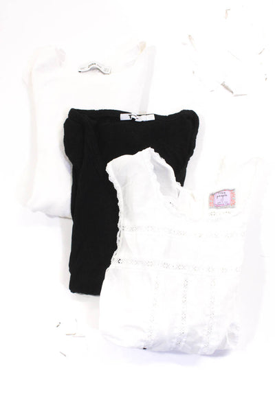 Free People Zara T Alexander Wang Womens Blouse Tops White Size XS S Lot 3