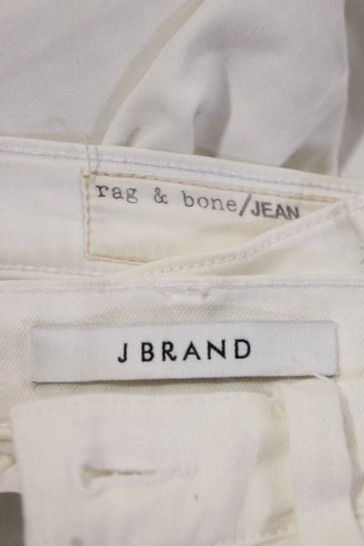 Rag & Bone Jean J Brand Womens White Mid-Rise Leggings Jeans Size 26 Lot 2