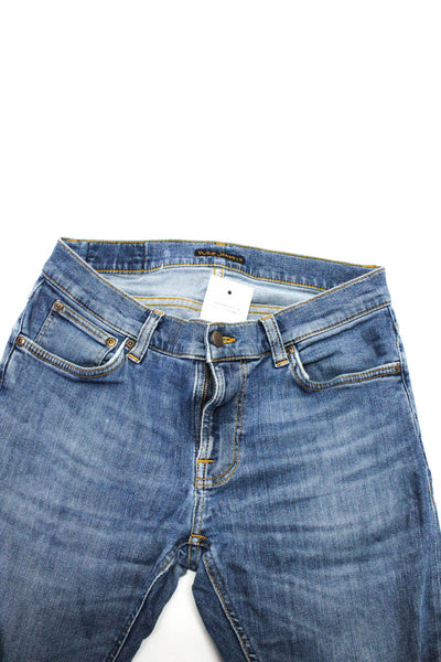 Nudie Jeans Co Mens Medium Wash Denim Stretch Skinny Jeans Blue Size 30W x 30L