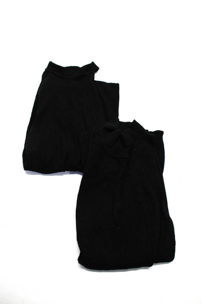 Bailey 44 Women's Mock Neck Sleeveless Ribbed Blouse Black Size S Lot 2