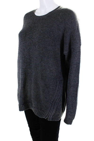 BCBG Max Azria Womens Knitted Rib Zip Long Sleeve Pullover Sweater