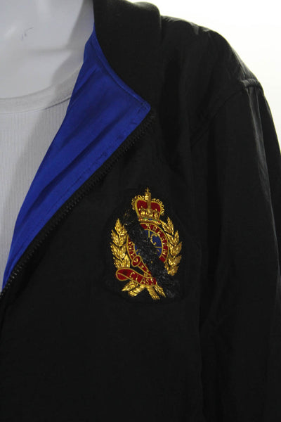 Public School Womens Brooch Zipped Reversible Bomber Jacket Black Size S