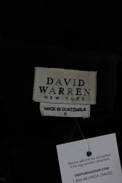 David Warren Womens Textured Short Sleeve Button Down Shirt Dress Blue Size 6