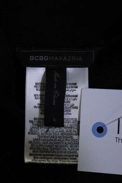 BCBGMAXAZRIA Women's Bodycon Bandage Mini Skirt Black Size S