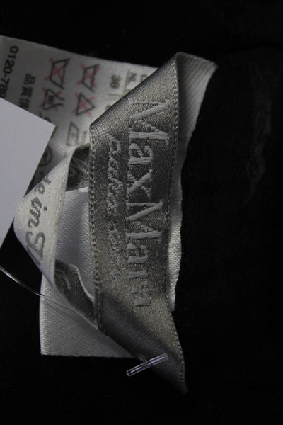 Max Mara Womens Black Silk Pull On Lined Maxi Skirt Size 8