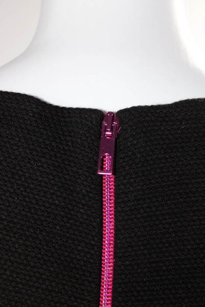 Boutique Moschino Womens Knit V-Neck Long Sleeve Long Peplum Dress Black Size 14