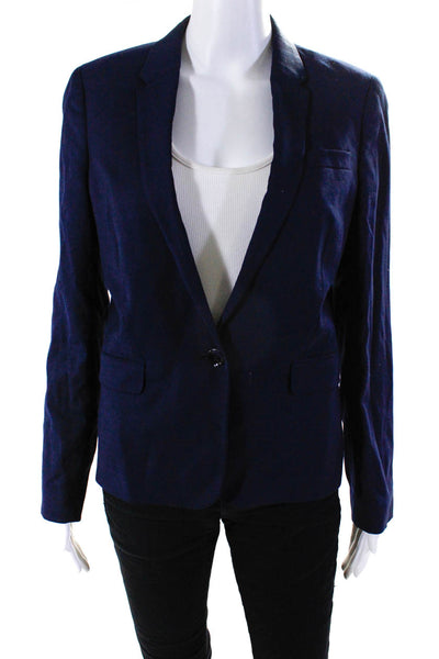 Paul Smith Womens Single Button Notched Lapel Blazer Jacket Navy Blue Size IT 42