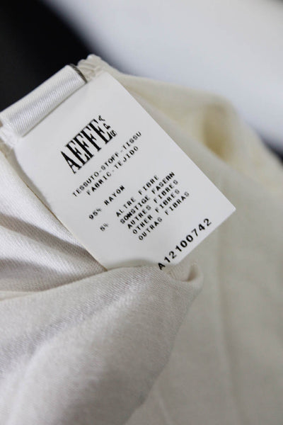 Philosophy di Alberta Ferretti Women's Short Sleeve V-Neck Blouse White Size 8