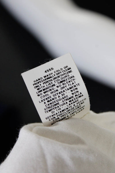 Philosophy di Alberta Ferretti Women's Short Sleeve V-Neck Blouse White Size 8
