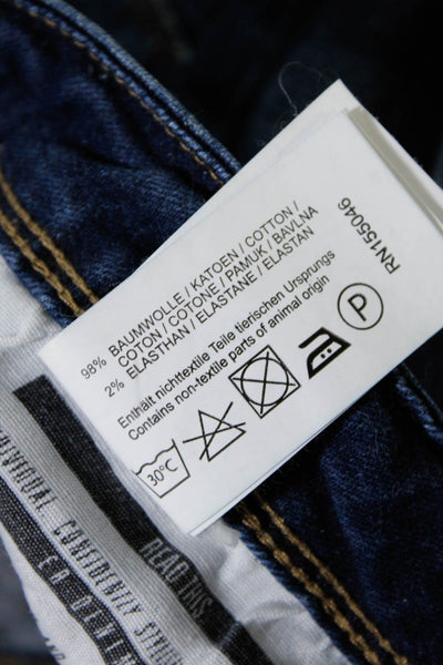 Elias Rumelis Womens Cotton Denim Low-Rise Super Skinny Jeans Deep Blue Size 29