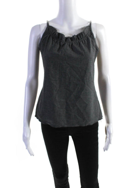 Eileen Fisher Women's Scoop Neck Spaghetti Straps Tank Top Gray Size PP