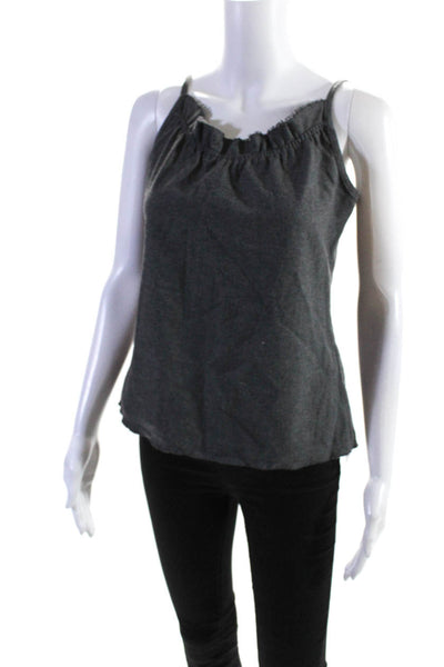 Eileen Fisher Women's Scoop Neck Spaghetti Straps Tank Top Gray Size PP