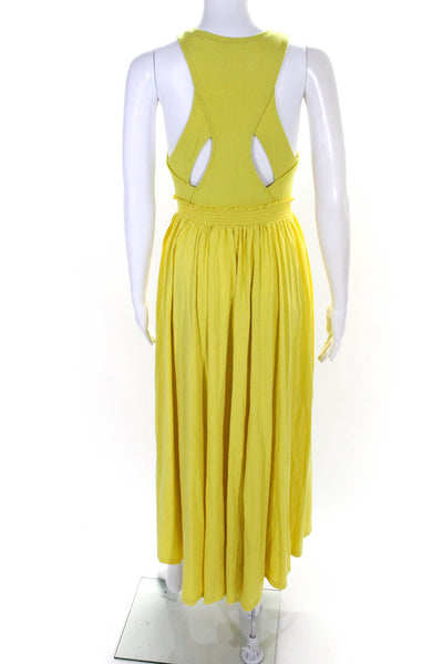 Becca Women's Strapless Smocked Waist Tassel Maxi Dress Tie Dye Size S Lot 2