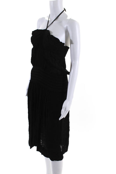 Isabel Marant Etoile Womens Tied Strappy Halter Blouson Dress Black Size 40
