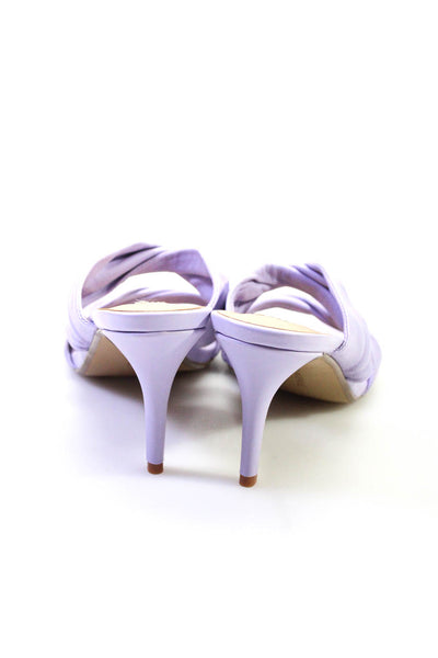Saks Fifth Avenue Womens Open Strappy Stiletto Heels Purple White Size 8 Lot 2