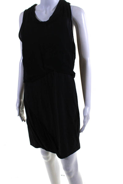 3.1 Phillip Lim Womens Cotton Scoop Neck Knee Length Tank Dress Black Size 6