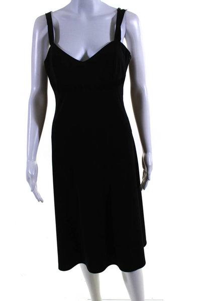 David Meister Womens Stretch Cut Out Sleeveless Side Zip Dress Black Size 10