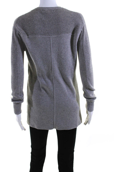 Thakoon Collective Womens Grey Henley Sweater Size 0 14088560