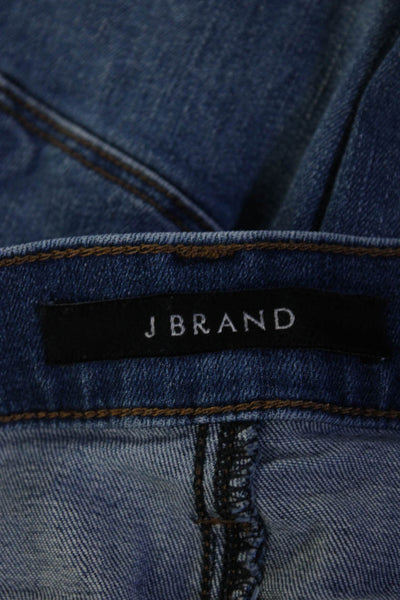 J Brand Womens Denim Side Slit Mini Skirt Blue Cotton Size Medium