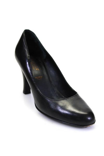 Bally Parawet Womens Leather Almond Toe High Heel Pumps Black Size 8US 38EU