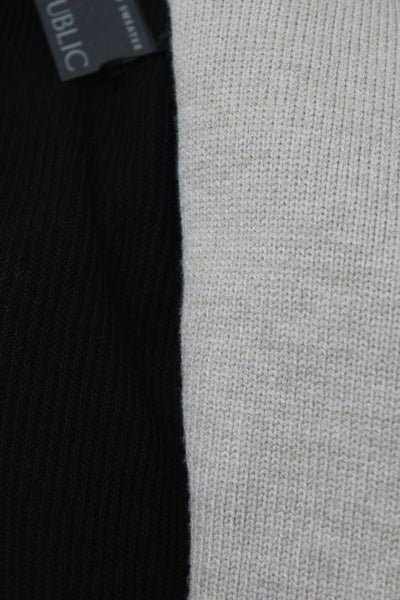 Zara Women's Hood Full Zip Cropped Cardigan Sweater Beige Size S Lot 2