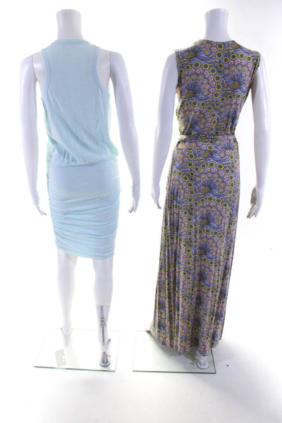 Leota Women's V-Neck Sleeveless Tie Waist Floral Maxi Dress Size M Lot 2