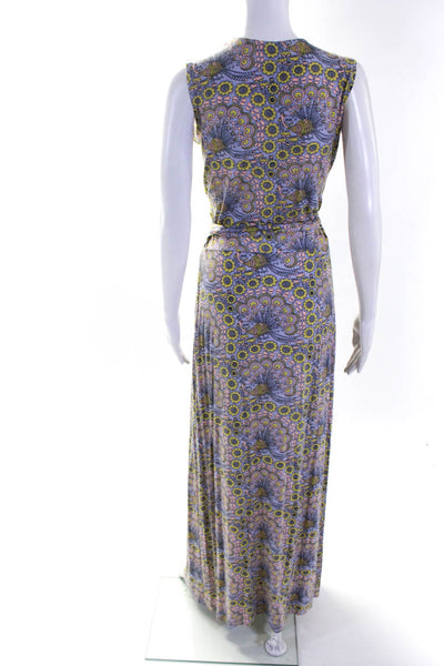 Leota Women's V-Neck Sleeveless Tie Waist Floral Maxi Dress Size M Lot 2