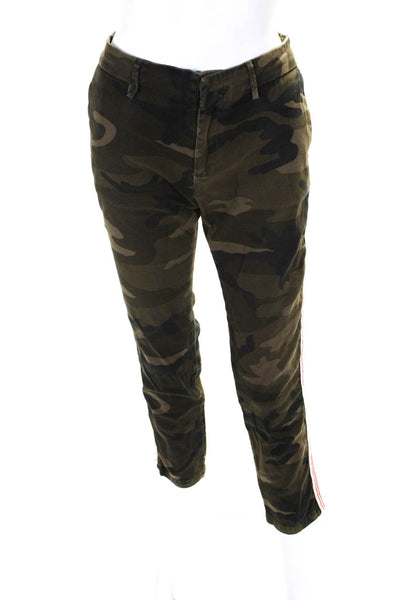 Reiko Womens Camouflage Print Hook Closure Mid-Rise Skinny Pant Green Size 28