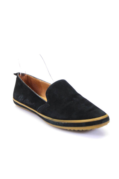 Bill Blass Womens Round Toe Slip-On Embroider Graphic Slip-On Shoes Black Size 7