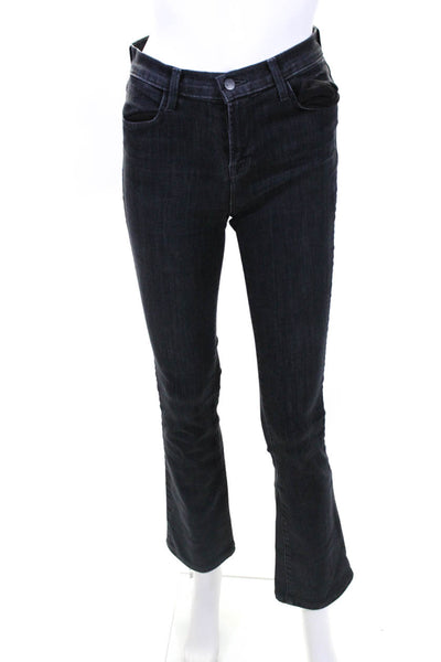 J Brand Womens Denim Cotton Mid-Rise Black Wash Bootcut Jeans Black Size 26