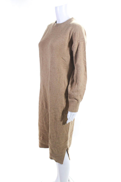 Velvet By Jenny Graham Womens Long Sleeve Crewneck Sweater Dress Brown Size S