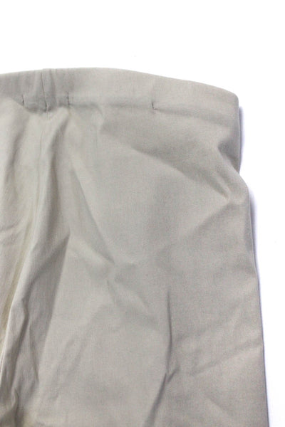 Franne Golde Womens Elastic Darted Slip-On Straight Dress Pants Beige Size 6