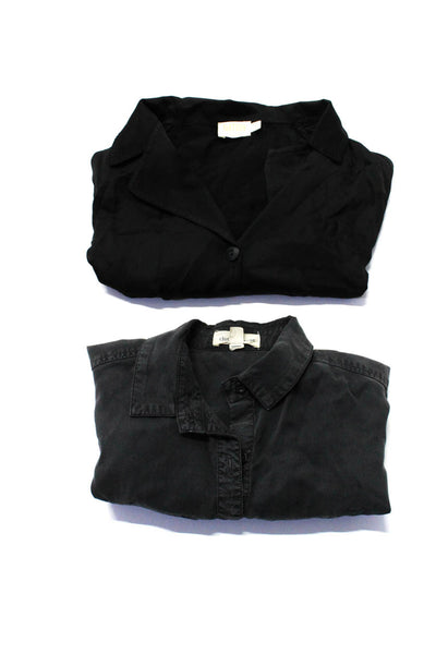 Nation LTD Cloth & Stone Womens Collared Button-Up Blouses Black Size S Lot 2