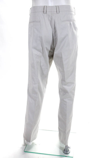 Ballin Mens Cotton Mid Rise Zip Up Straight Leg Chinos Pants Beige Size 38W