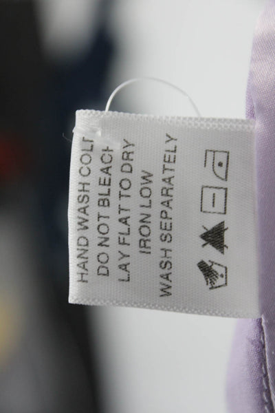 Lovers + Friends Womens Floral Print Tied Zip Cut-Out Short Dress Purple Size L